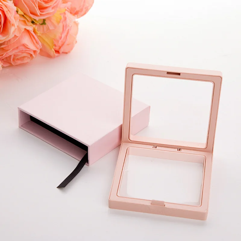 10 Pcs/lot Transparent Plastic Frame PE Film Anti-oxidation Jewelry Paper Storage Box Ring Necklace Bracelet Display Props