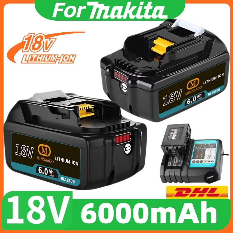 

6 Ач для аккумулятора Makita 18 В литий-ионный аккумулятор 18650 Сменный аккумулятор для электроинструментов Makita BL1830 BL1860 BL1890 LXT400