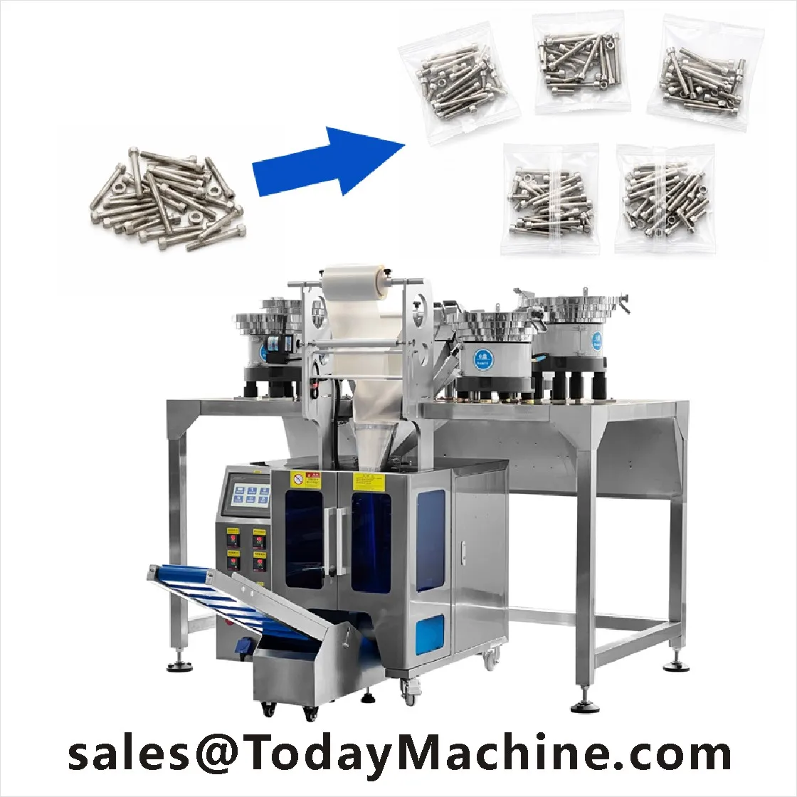 Counting Bolt Nuts Hardware Fastener Screw Packaging Machine Screw Packaging Pack Wrapping Machine