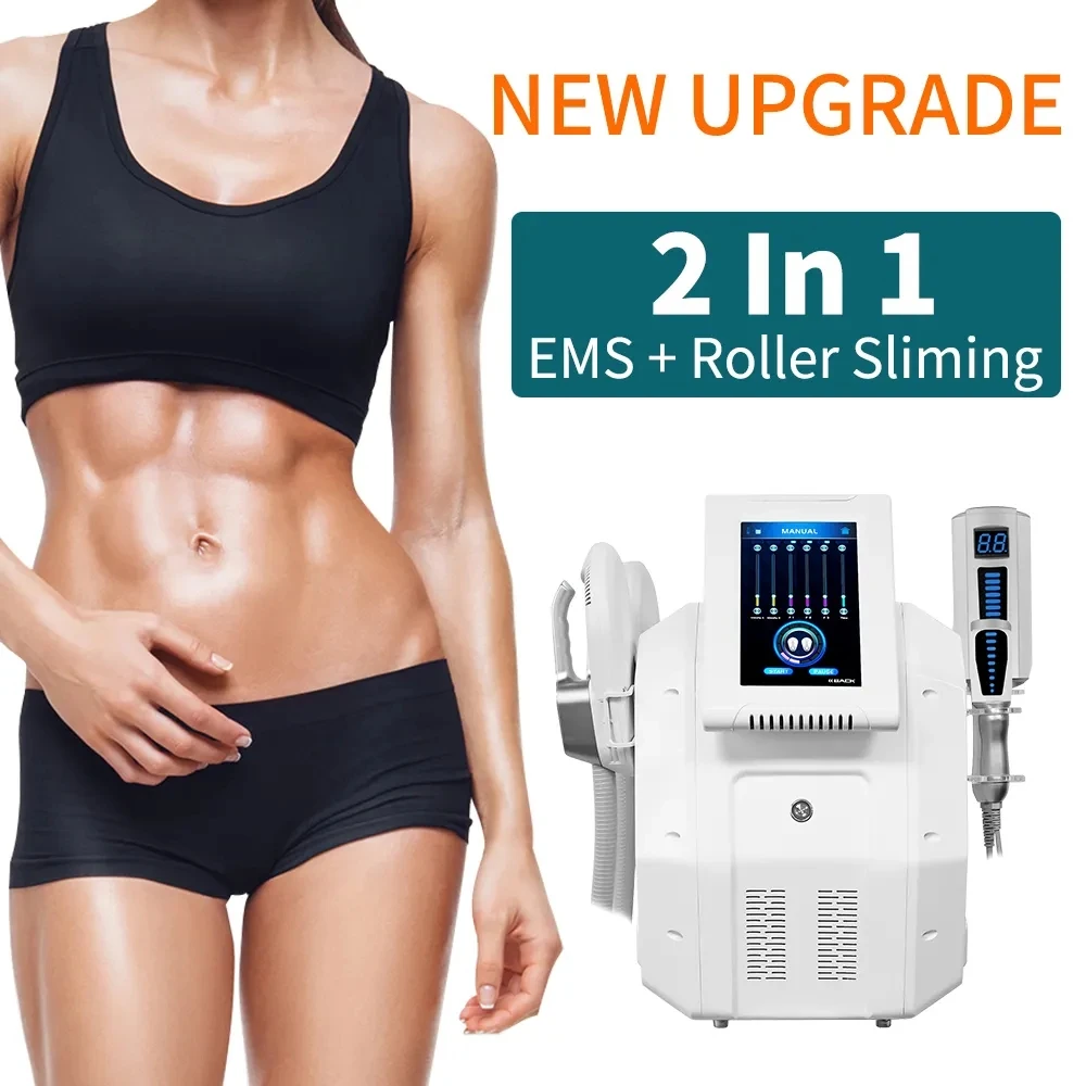 

Hot Sales EMS Body Sculpt Muscle Stimulator Machine and Ems Vacuum Roller slimming Machine for Weight Loss