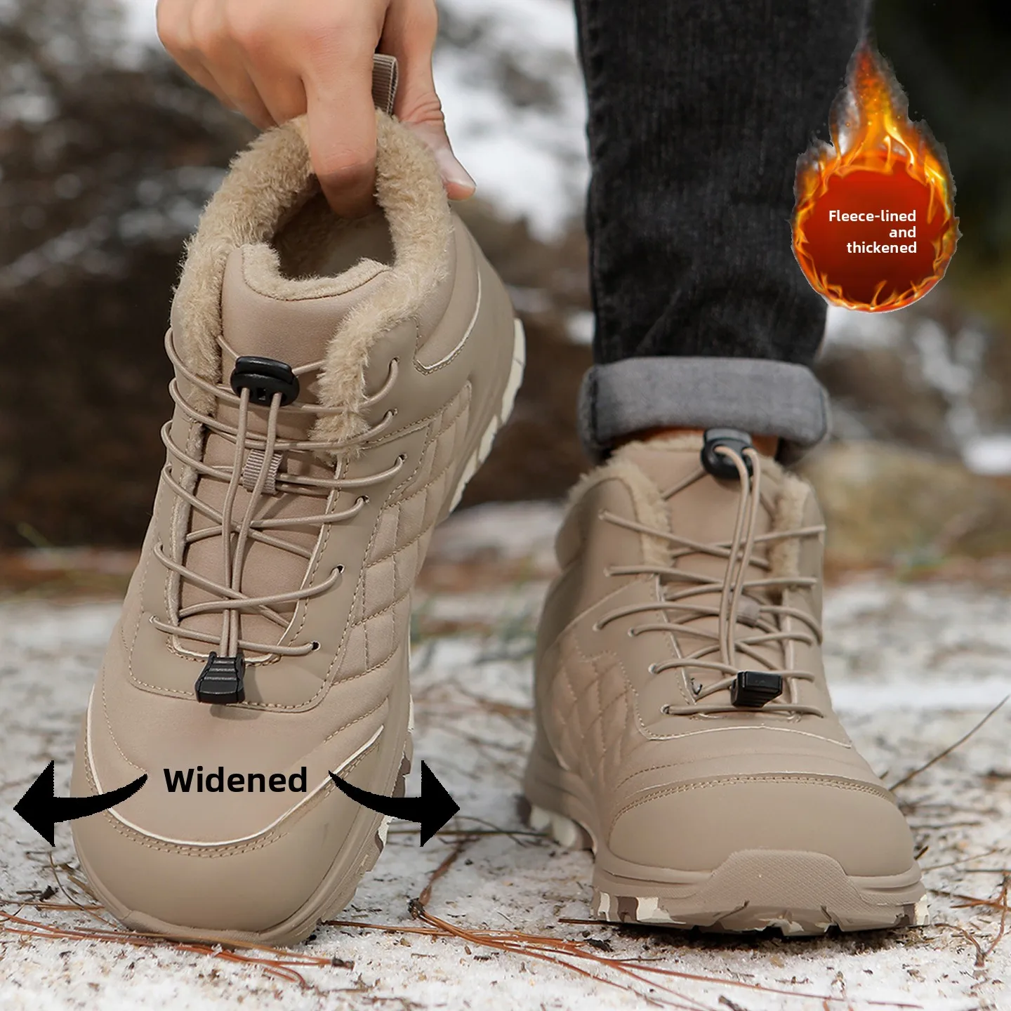 warm-fleece-lined-wide-toe-men's-boots-winter-anti-slip-snow-boots-comfortable-casual-style-synthetic-leather-upper-booties