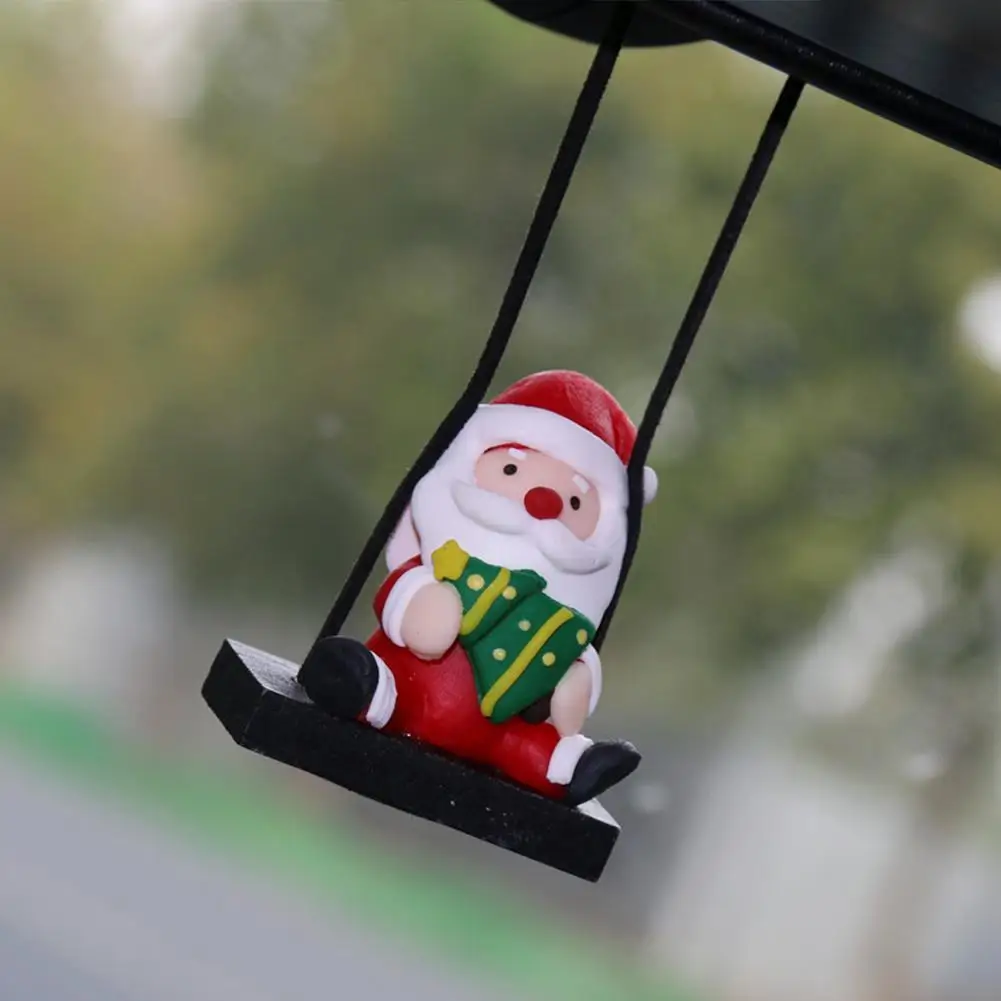 

Christmas Car Pendant Car Interior Decoration Climbing Ladder Santa Claus Car Rearview Mirror Christmas Tree Pendant