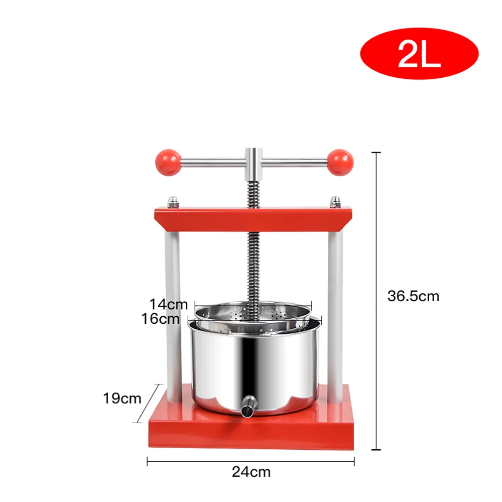 2025 Household Small Stainless Steel Juice Wine Press Manual Grape Press