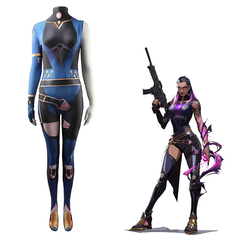 

FC6Valorant Reyna Cosplay Costume Jumpsuit Outfits Children Men Women Halloween Carnival Suit@FC8！