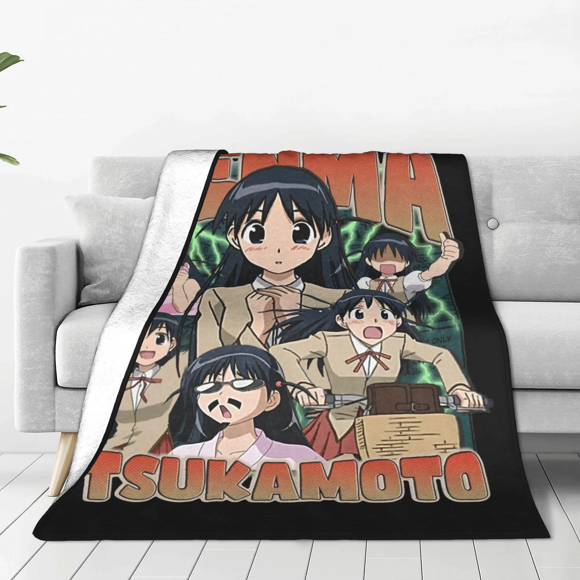 Tenma Tsukamoto School Rumble Merch Blanket Ultra Soft Cute Anime Girl Throw Blankets for Living Room Multi-size