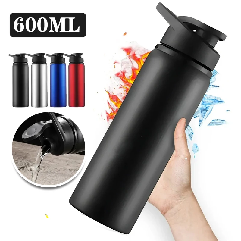 Portable Stainless Steel Bicycle Water Bottle Straight Drinking Outdoors Sports Travel Kettle Metal Water Bottle For Cycling