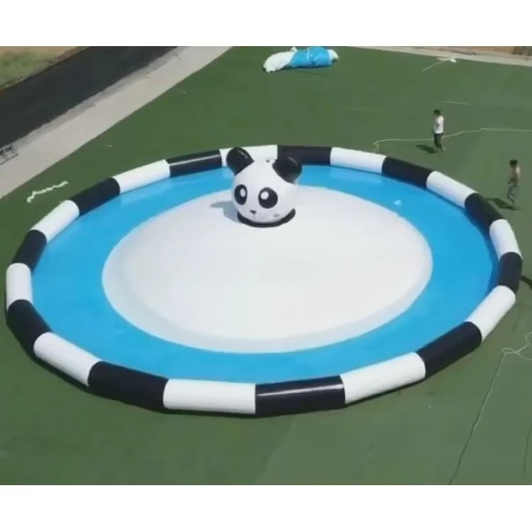 Inflatable Pool with Jumping Ball Panda Jumping Pool Swimming Pool for  and Adults