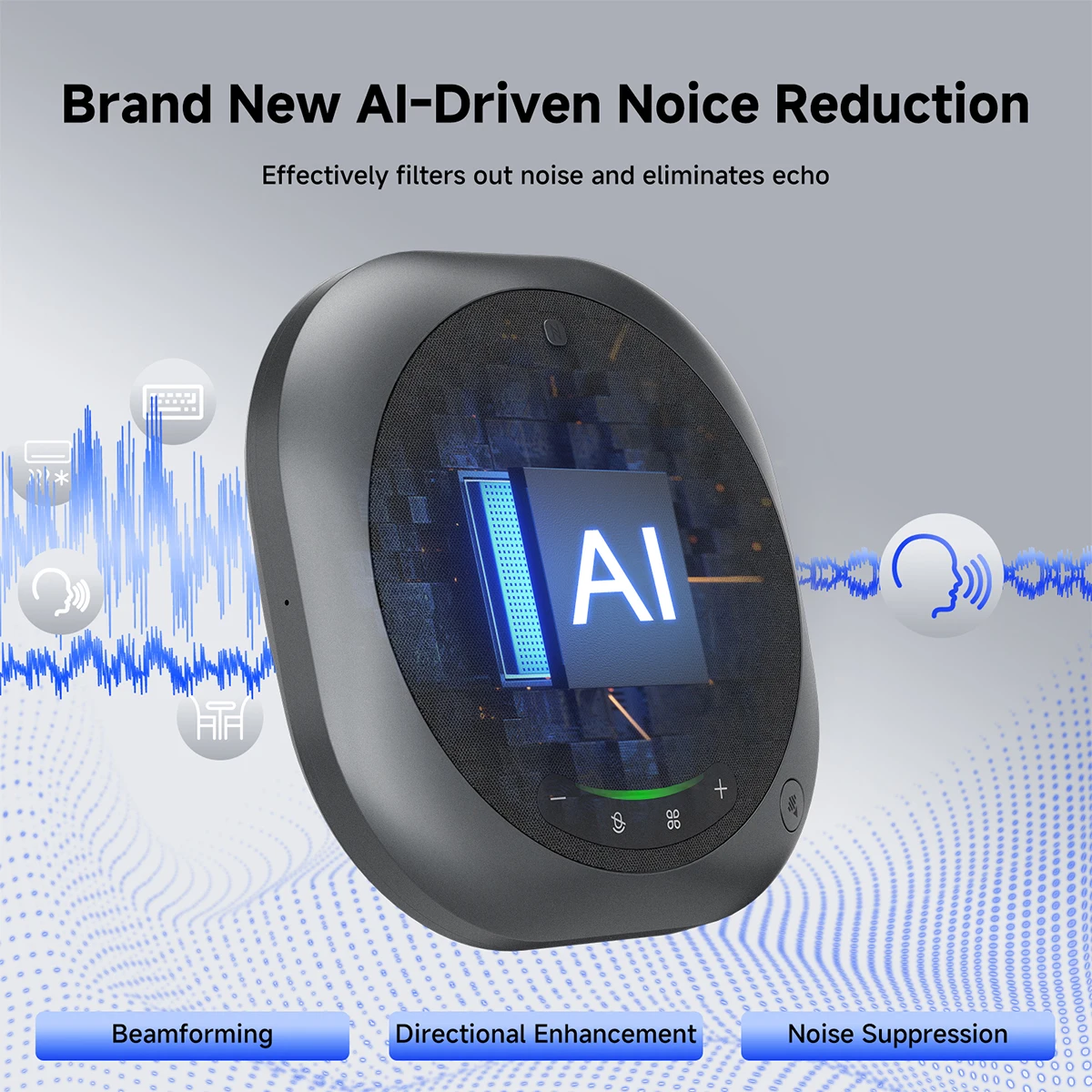 Svbony SVHub Omni2P AI Omnidirectional Conference Microphone BT5.3 Dual Audio Mode 360°Voice Pickup for Course Recording Meeting