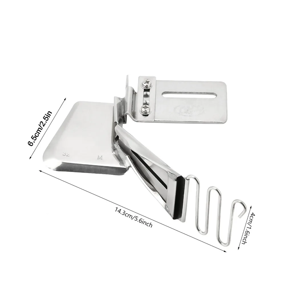 Adjustable Double Fold Overlock Binder Guide Clean Finish Binding Attachment Right Angle Bias Set Flat Seam Folder