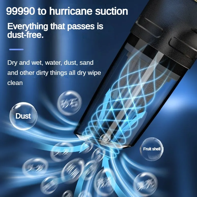 Xiaomi Aspirapolvere wireless per auto a doppio uso ricaricabile per casa per auto Aspirapolvere per auto di piccole dimensioni Palmare Forte potenza di aspirazione