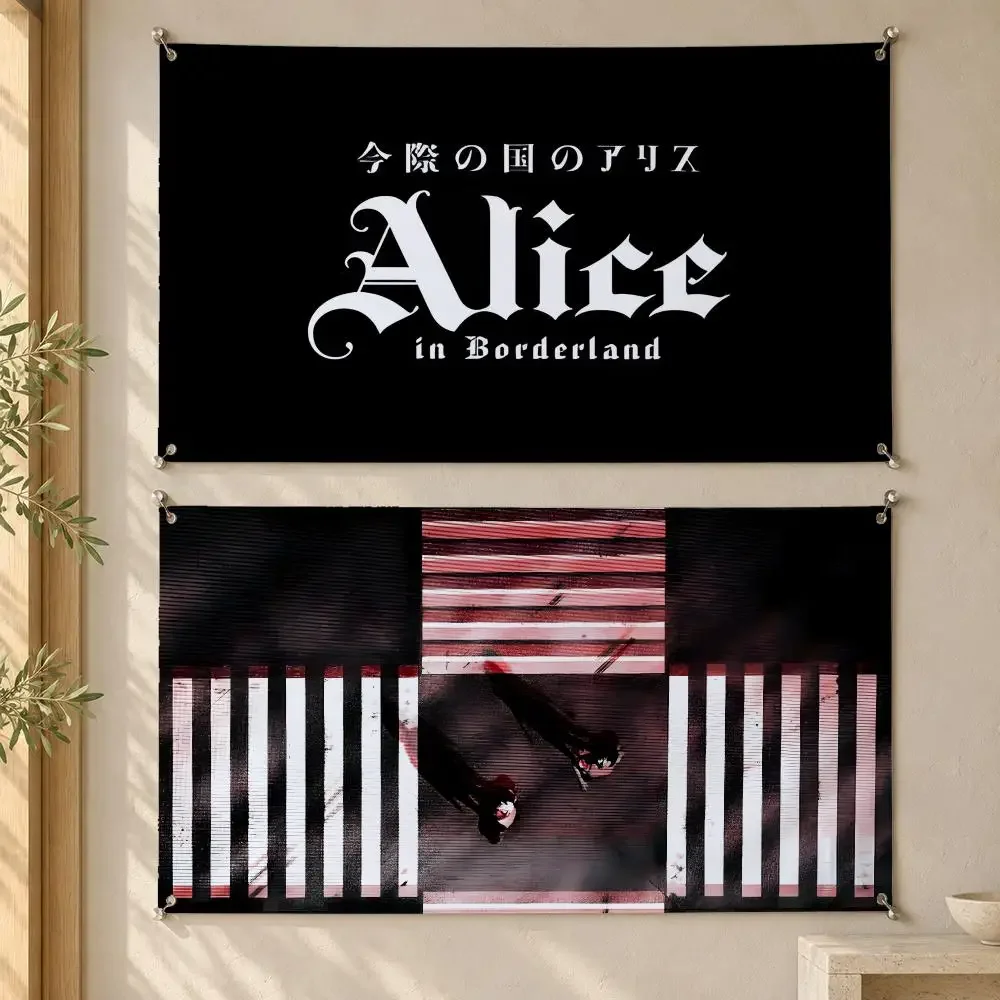 Alice In Borderland Flags Decorative Wall Hanging Banner Bedroom Dorm Music Room Garden Party