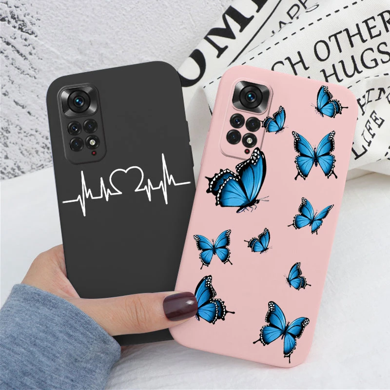 For Redmi Note 11 11S 4G Note11 Pro Case Colorful Face Heart Soft TPU Fundas Shockproof Bumper Phone Cover For Redmi Note 11Pro