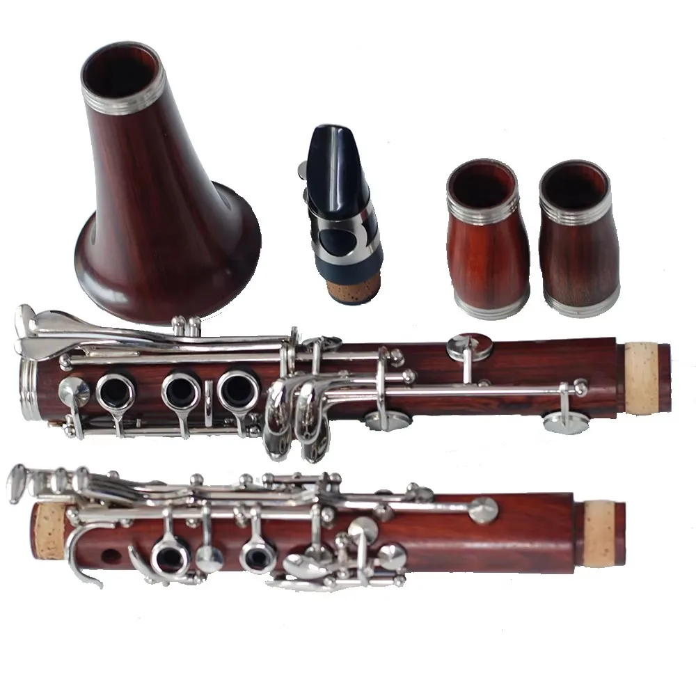 

Factory Wholesale Clarinet Rosewood Nickel Plated 17 Keys Bb Clarinet For Sale