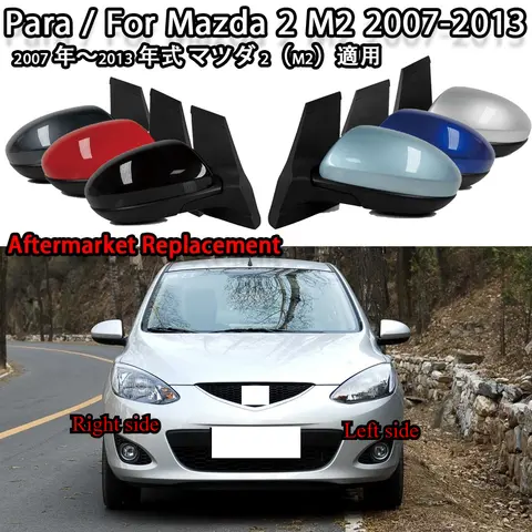 Replace Fit For Mazda 2 M2 / Mazda Demio 2007-2013 （3 Pin）Rearview Mirror Assembly Rear View Mirror Reflector Mirror