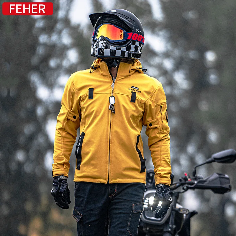 Feher Motorcycle Riding Clothes Seasonal Urban Commuting Leisure Motorcycle Clothes Warm Windproof Jackets Fashionable For Coupl