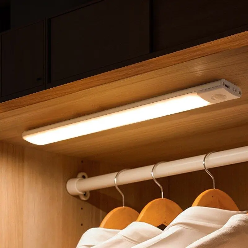 LED 바 빛 모션 센서 USB 충전식 Led 밤 빛 부엌 옷장 캐비닛 조명 30cm/40cm/50cm 캐비닛 빛