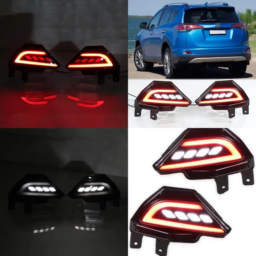 

Smoke Lens LED Tail & Fog Light with Sequential Turn Signal for 2016-2018 Toyota RAV4 XA40 Rear Bumper