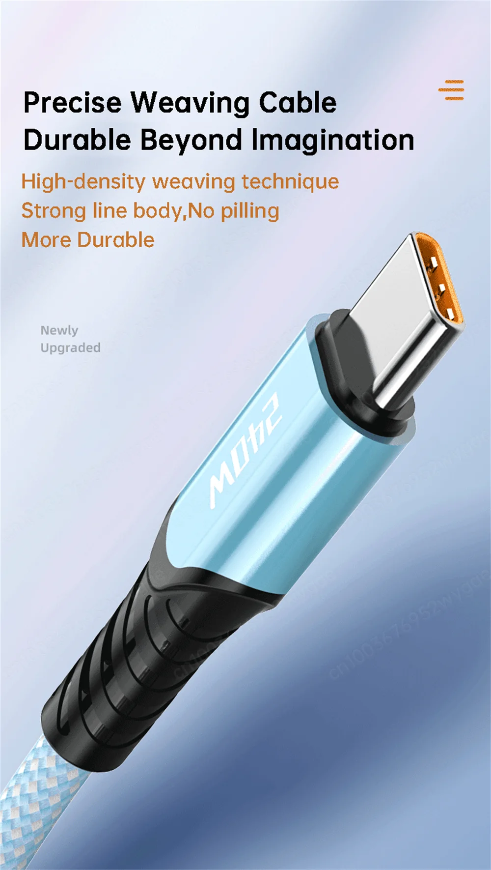 NNBILI Nylon Braided Type C Charger Cables 240W Fast Charging High-speed Data Transfer Data Wire for Android Samsung Xiaomi 
