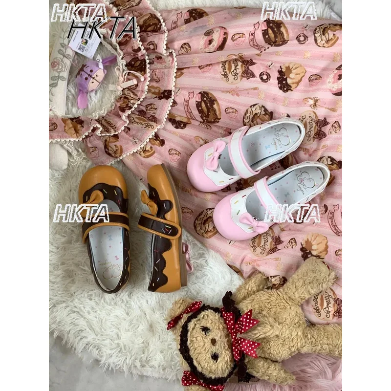 

DY20Japanese Soft Flat-soled Small Leather Shoes Cute Lolita Girl Original Design Mary Jane Cute Round Head Flats Shoes Women Sh