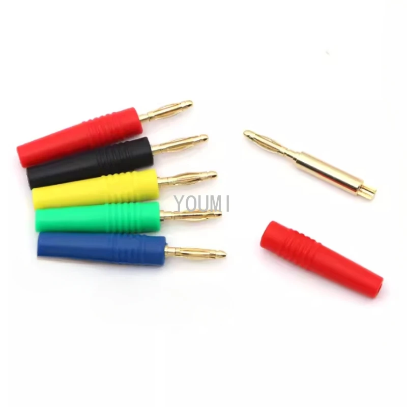 5PCS 2MM Banana Gold Plate Plugs Connectors Mini Banana Plug for Banana Socket