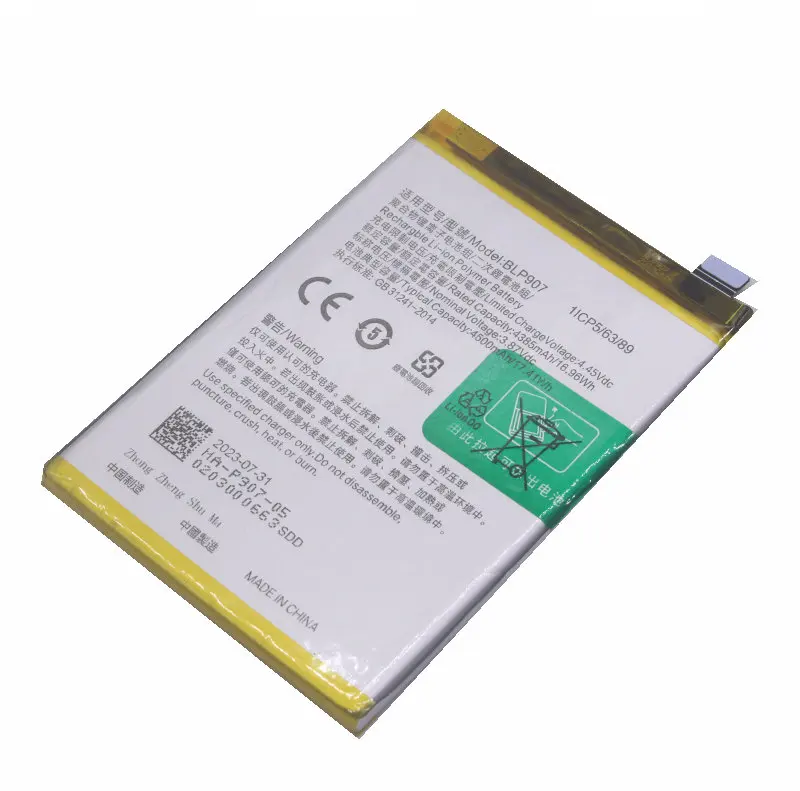 1x 4500mAh BLP907 Battery For OPPO A96 Reno 7Z Reno 7Z 5G Reno 7 4G Reno 8 4G Reno 8Z 5G Reno 8 Lite 5G For 1+ Nord N20 5G