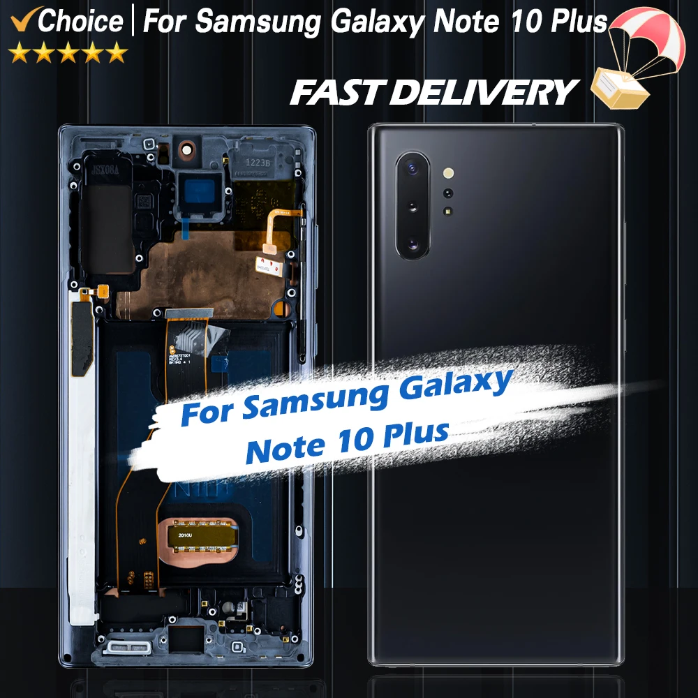 ЖК-дисплей AMOLED для Samsung Note 10 Plus, цифровой сенсорный экран для Samsung Note 10 + Искусственный экран