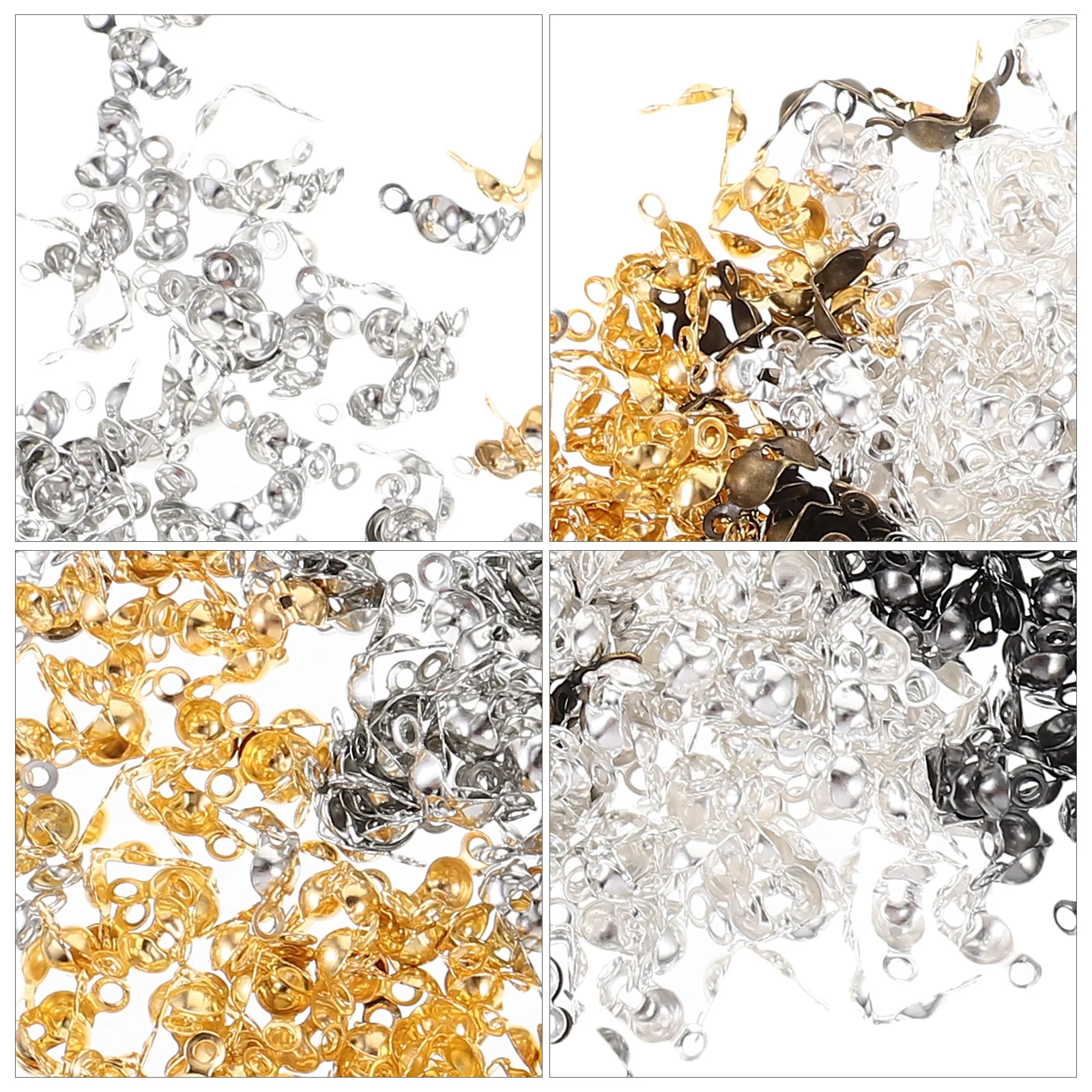 

1000pcs Jewelry Clasps Metal Connecting Clasp For Diy Necklace Bracelet Repair Jewelry Making Supplies Crimp Covers Connector