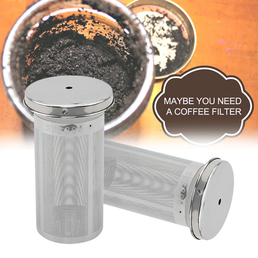 Durable Mesh Filter Cylinder Shape Infuser Home Stainless Steel Practical Tea Strainer Accessories Kitchen Tools Coffee Reusable