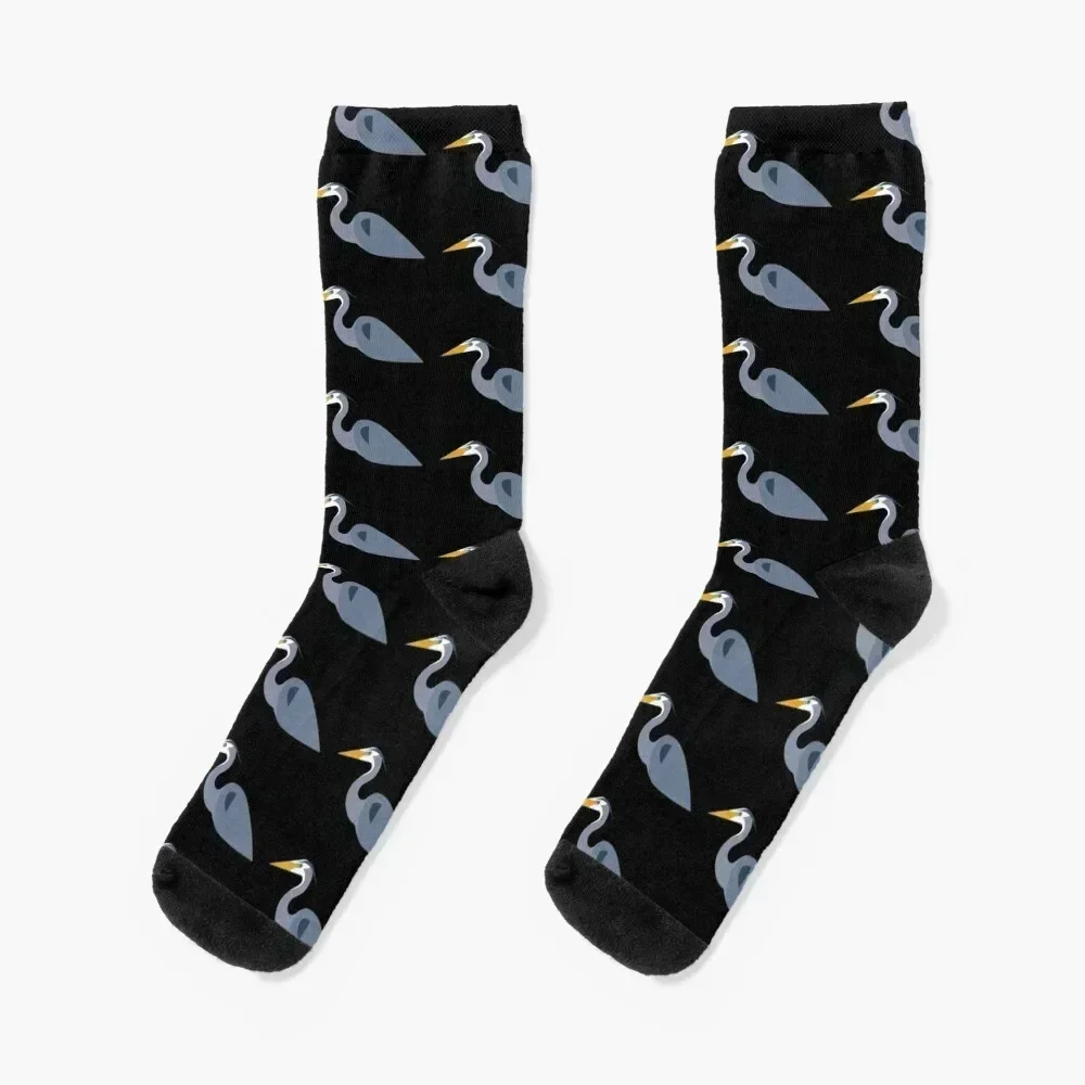 Minimalist Blue Heron Socks Argentina retro Crossfit fashionable Girl'S Socks Men's