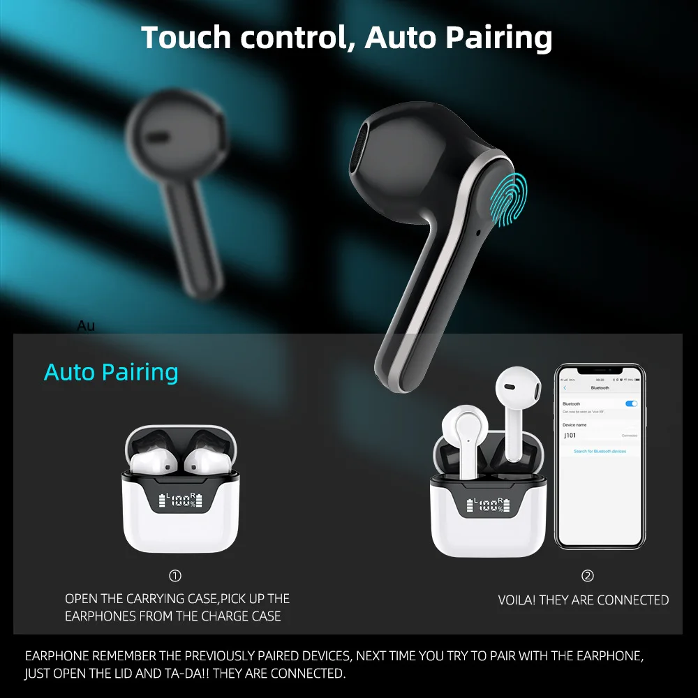 Imagem -04 - Earbuds sem Fio Tws com Microfone para Xiaomi Running Wear Headphone Smart Touch Headconjunto Redmi Note 13 Pro Nota 12t