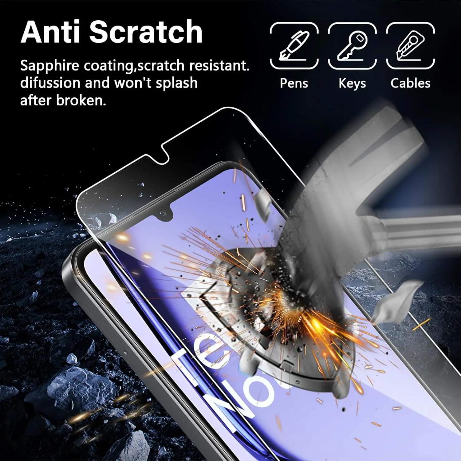 For Realme Note 50 tempered glass high-definition anti drop function intelligent screen protector glass film