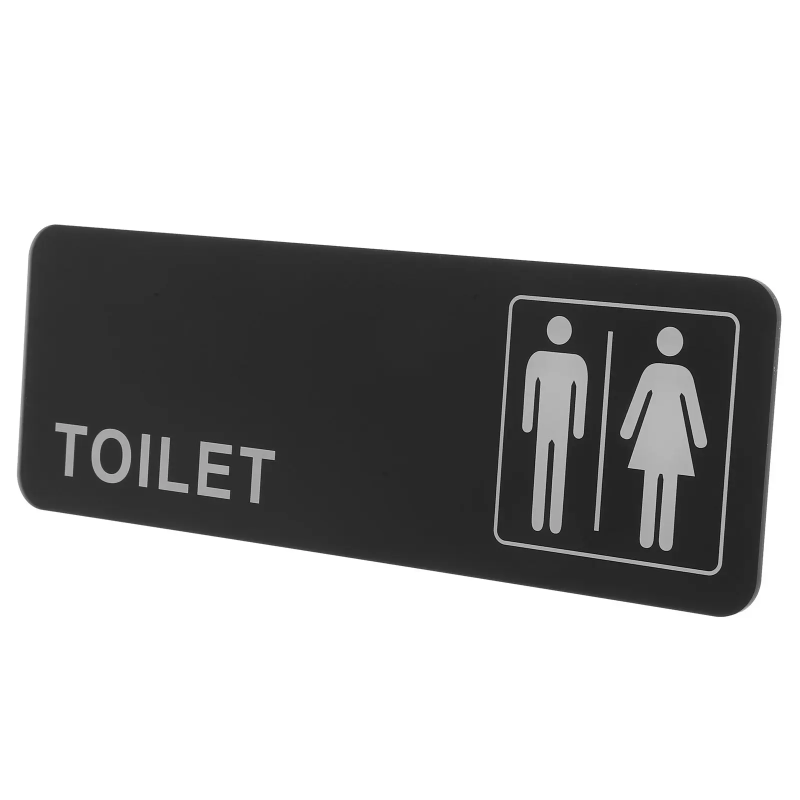 Plastic Bathroom Signs Set Men and Women Restroom Door Signs Self-Adhesive Washroom Identification Markers for Home Office