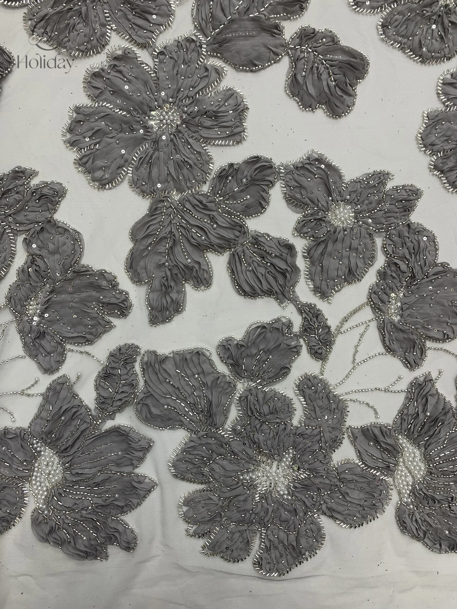 Kain Renda 1 atau 3 Yard Kualitas Tinggi Kain Renda Jaring Perancis Manik-manik Renda Afrika Pesta Pernikahan Kain Renda Sifon