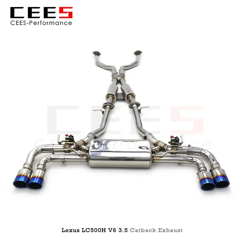 CEES Escape Catback Exhaust for Lexus LC500H 3.5 V6 2018-2022 Tuning SUS304 Exhaust Pipe High Performance Valve Exhaust System