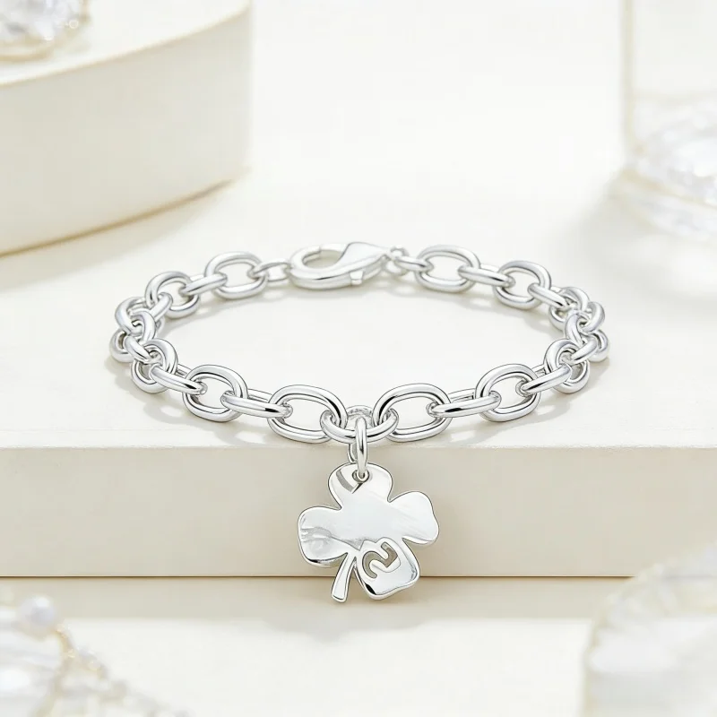 Top Quality 925 Silver Bracelet Four Clover Charm Bracelet & Bangles for Women Jewelry Wholesale