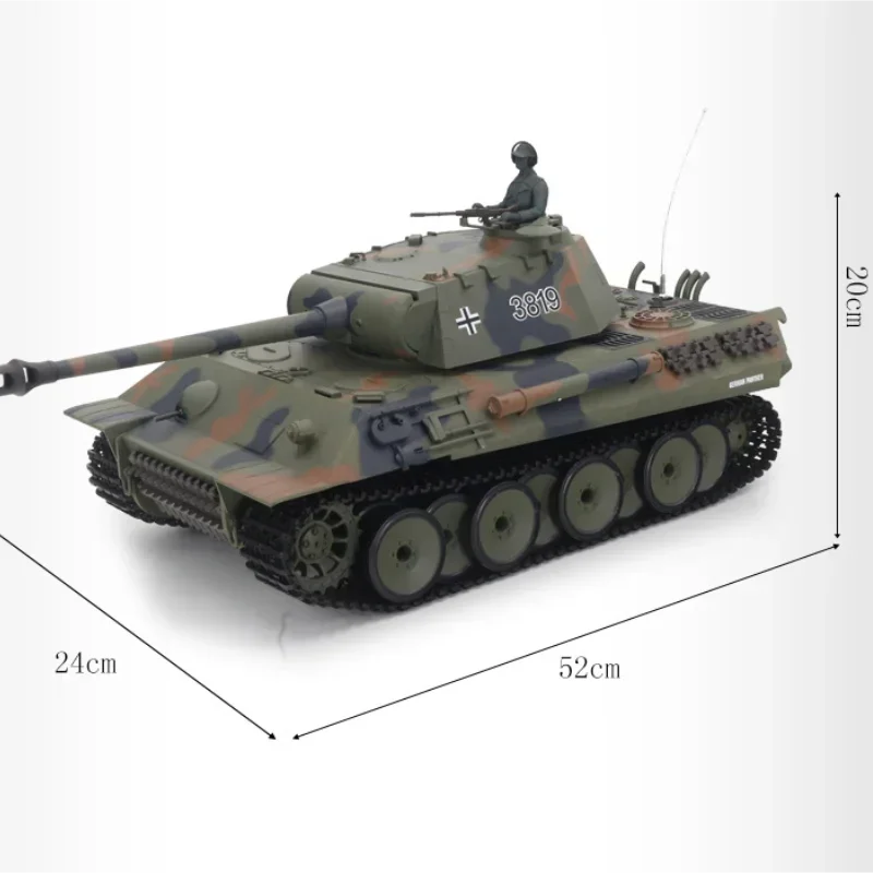 Henlong 3819-1 Grote Duitse Panter Moderne Hoofdgevechtstank Bb Kogels Afstandsbediening Simulatie Rupsband Tank Kind Speelgoed