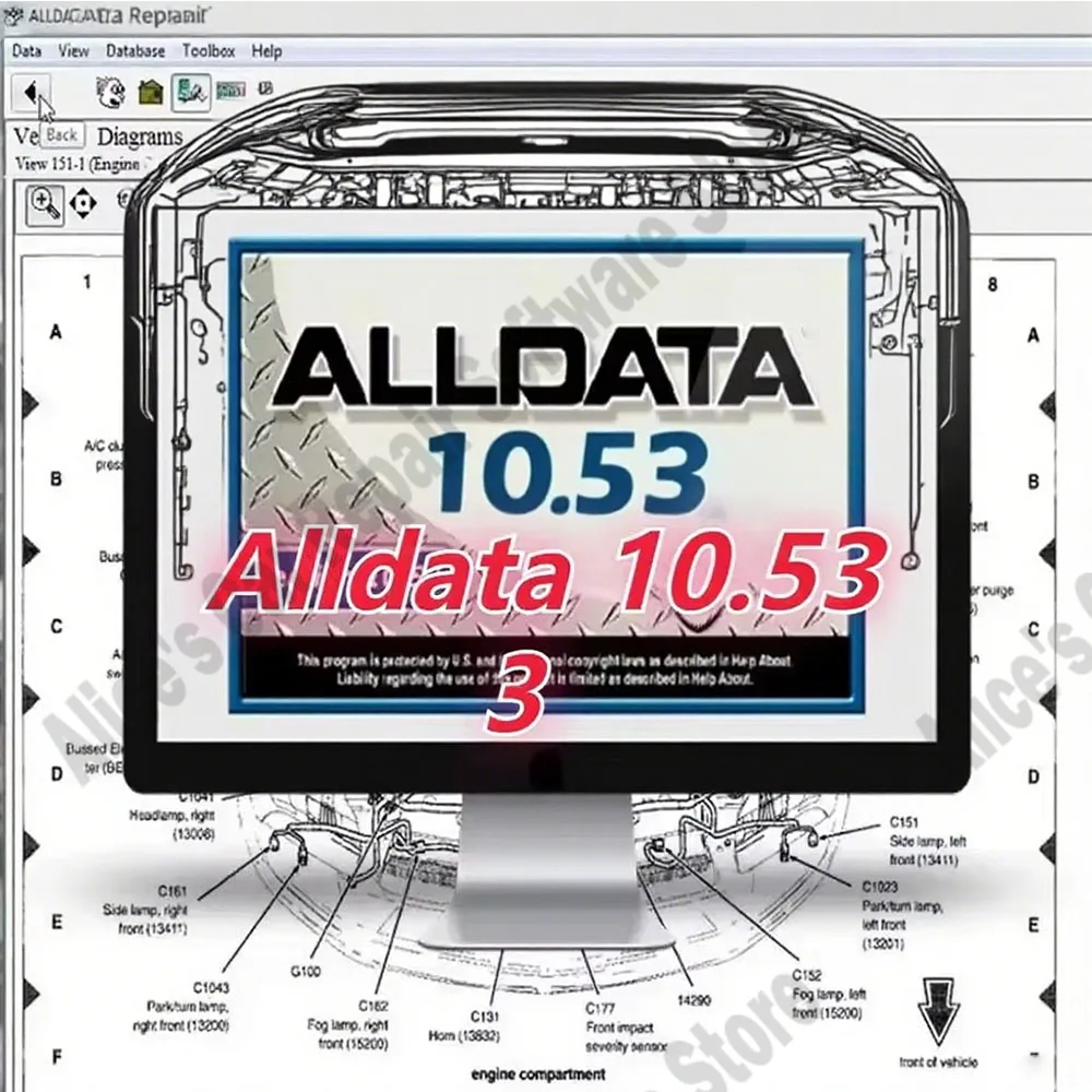 

AllData 10.53 obd2 scanner Automotive Diagnostic Software: Empowers full - fledged data technical with wiring for cars