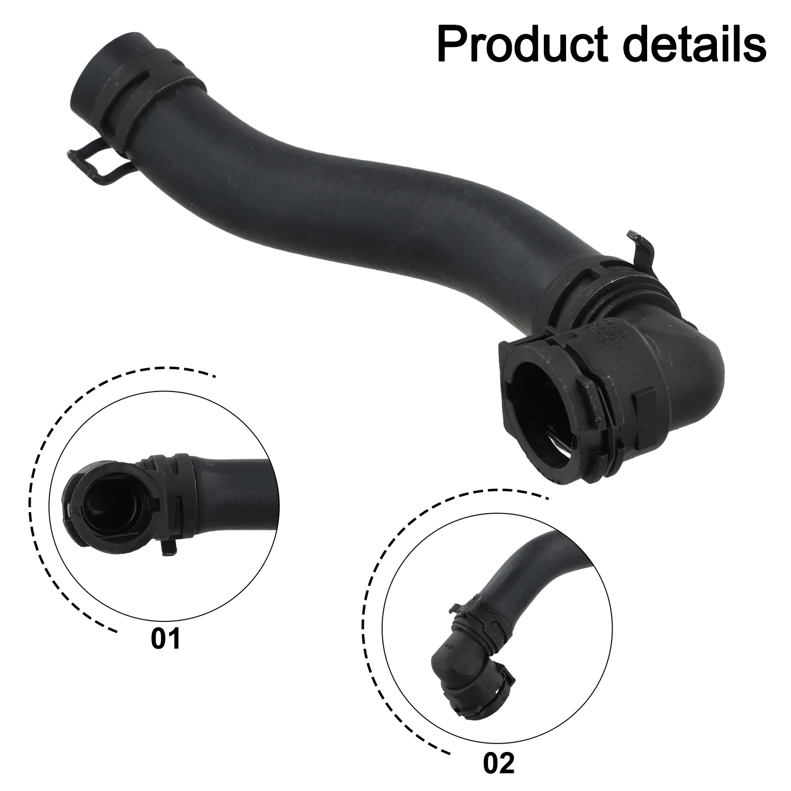 Water Tank Return Coolant Hose 11537600674 For Mini Cooper R56 R57 Countryman Paceman 2011-2016 Direct Replacement Part