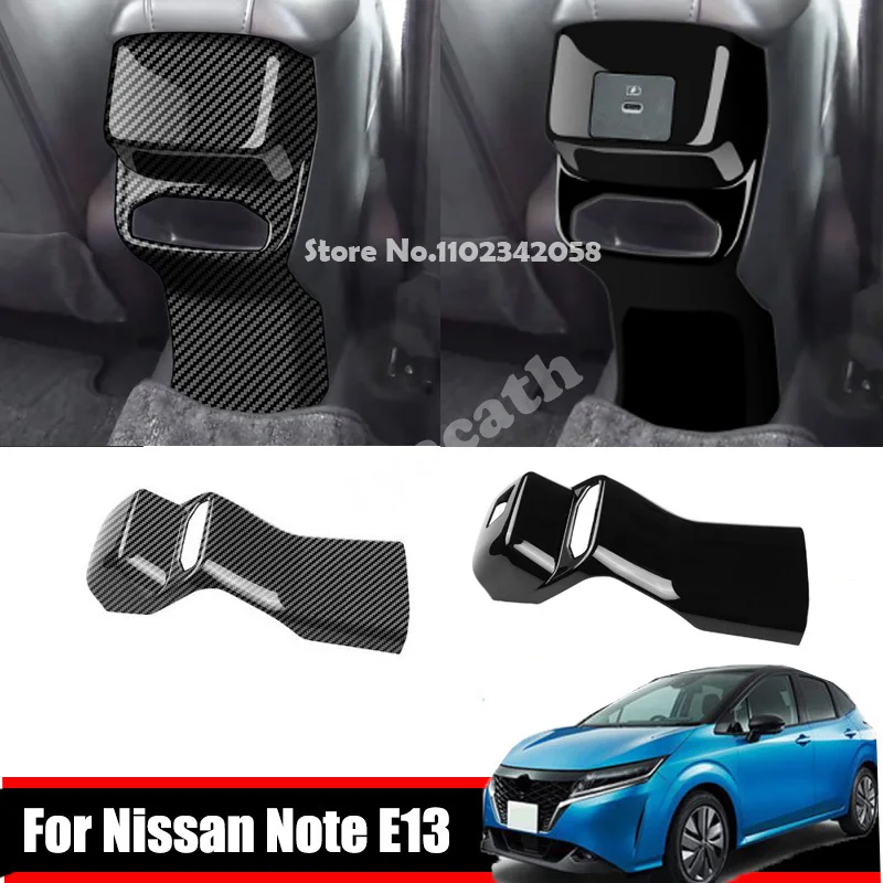 

For Nissan Note E13 E 13 2020 -2023 center armrest rear Rear Air Conditioner Outlet AC vent Cover back an-ti kick board Decorate