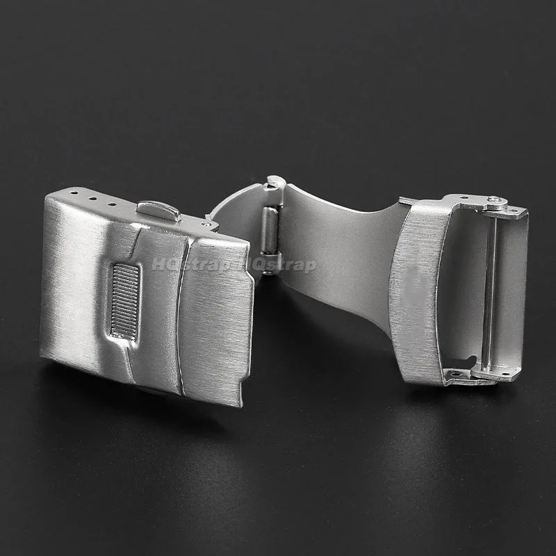 Solid Stainless Steel Buckle 12mm 14mm 16mm 18mm 20mm 22mm 24mm 26mm Metal Clasp Folding Deployment Button Watch Accessories