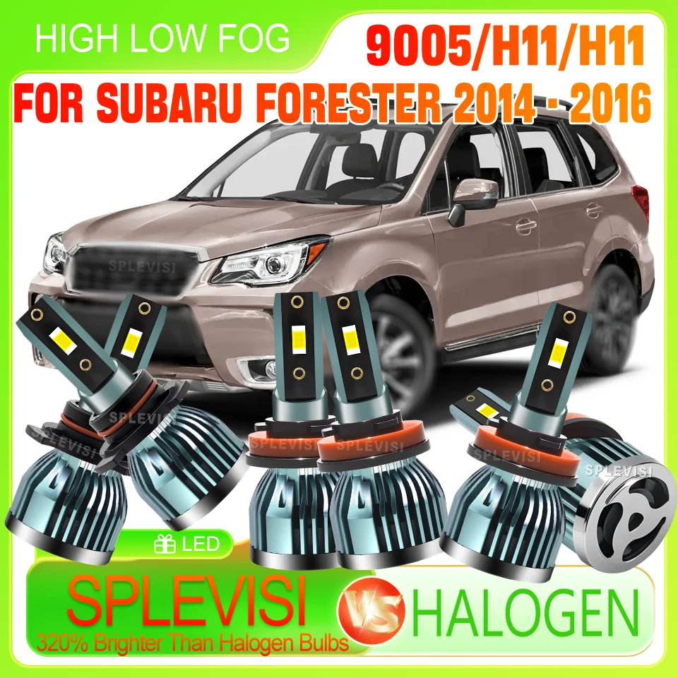 

Dust-Proof IP68 Plug-N-Play Easy-Instal No Tools Needed LED Headlight high low beam foglight For Subaru Forester 2014 2015 2016