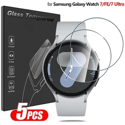 Vetro temperato per Samsung Galaxy Watch 7 40mm 44mm/FE 40mm HD Screen Protector per Galaxy Watch 7 Ultra 47mm accessori Protec