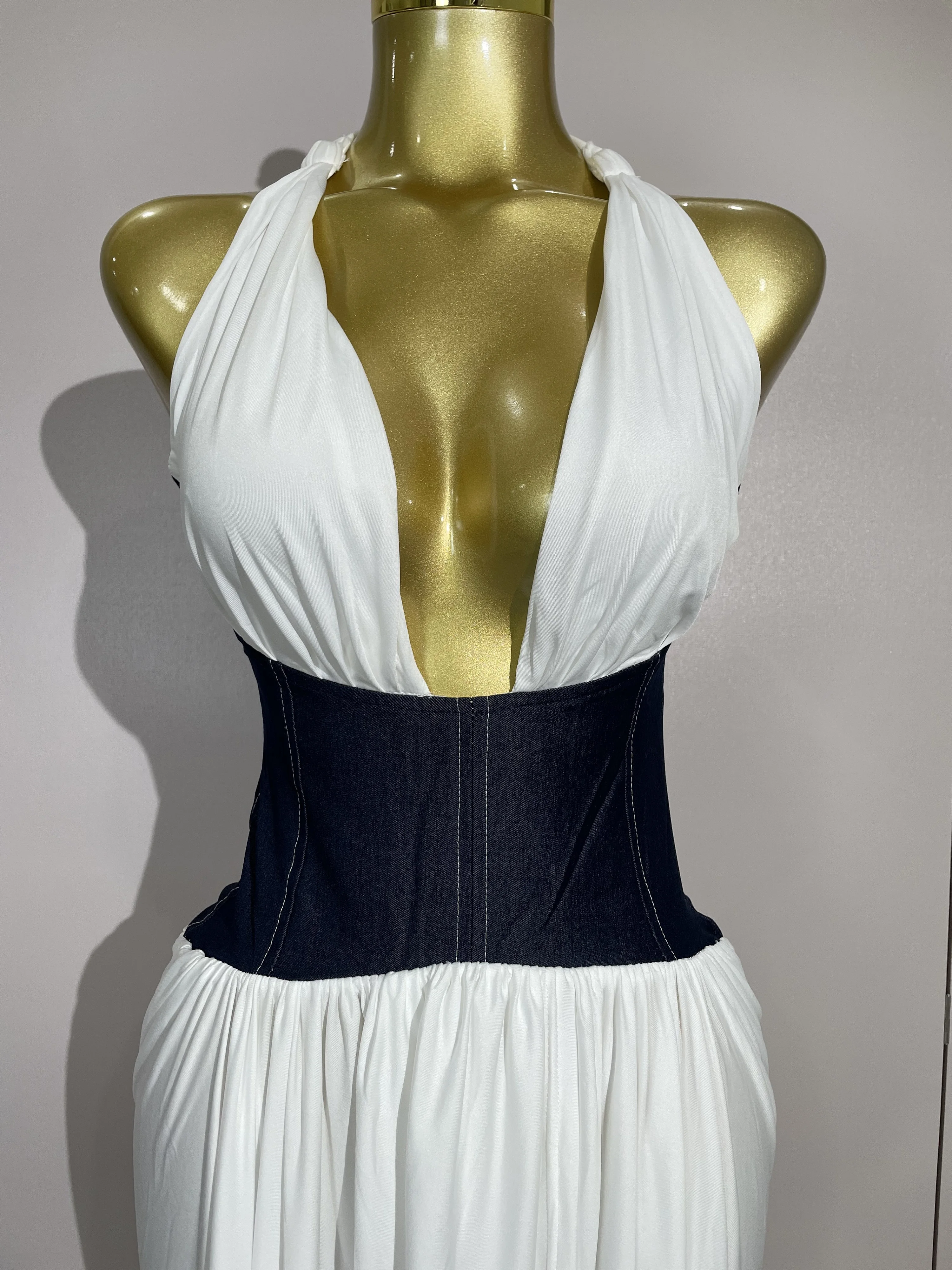 Elegante sexy sem costas halter frente fenda maxi vestido longo 2025 feminino festa à noite clube vestido de luxo aniversário casamento convidado vestido