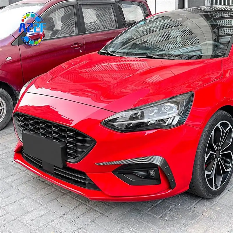 

A22F-Car Front Bumper Lip Splitter Spoiler Strips For Ford Focus ST Line 2019-2022 Front Air Knife Trims