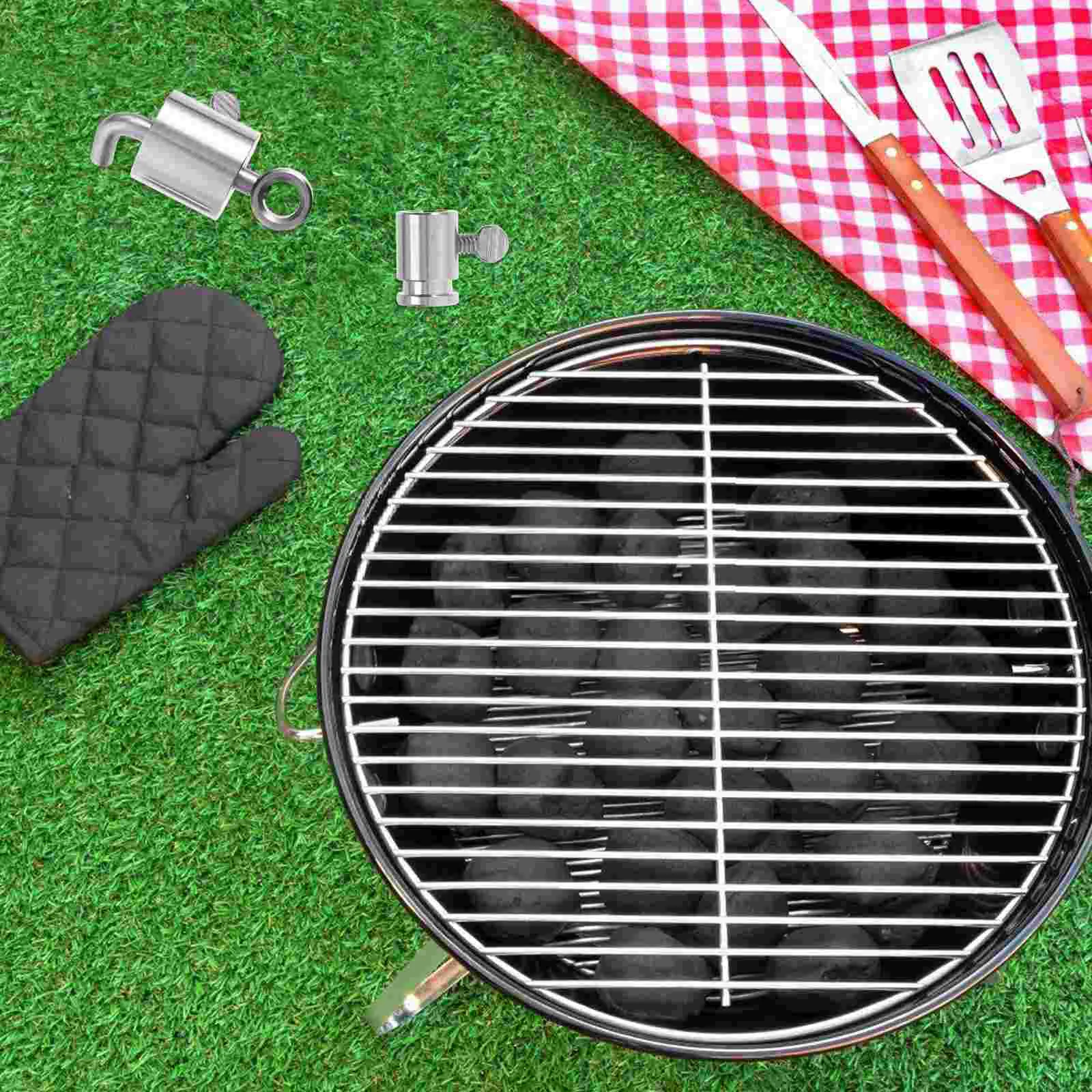 Barbecue Grill Spit Weights Griddle Electric Rod Stainless Steel Stop Rotisserie Balance