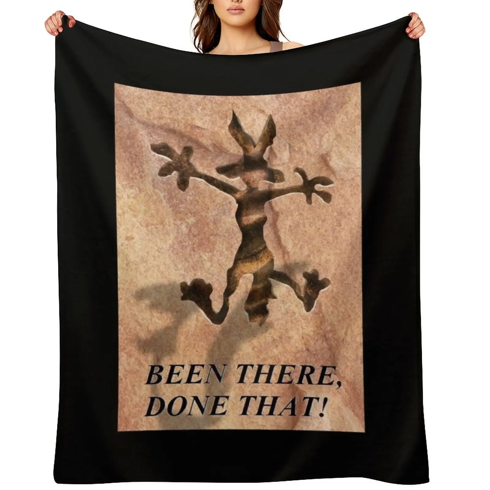 coyotes hole, Been There Done That ! Throw Blanket Sofa Thermal Decorative Beds Soft Plush Plaid Luxury Brand Single Blankets