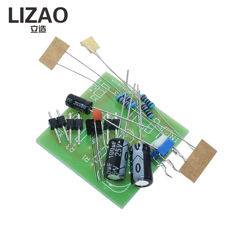 LIZAO DC12V Single Tube Low Frequency Amplifier DIY Kit Voltage Bias Divider Circuit PCB Board for Electronic Teaching Lab