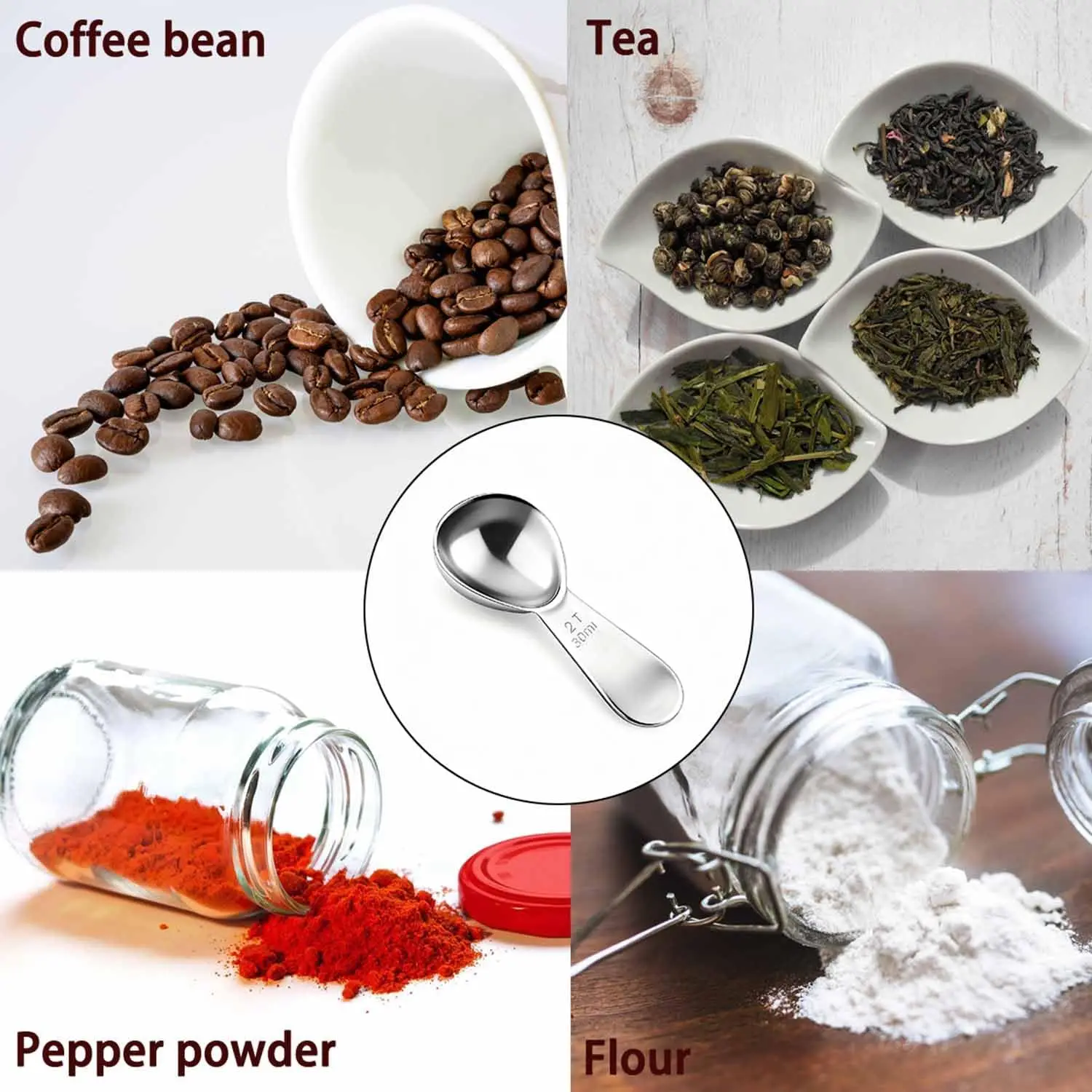 Stainless Steel Coffee Measuring Spoon 2 Tbsp Short Handle Scoop for Ground Coffee Tea Sugar Flour view 3