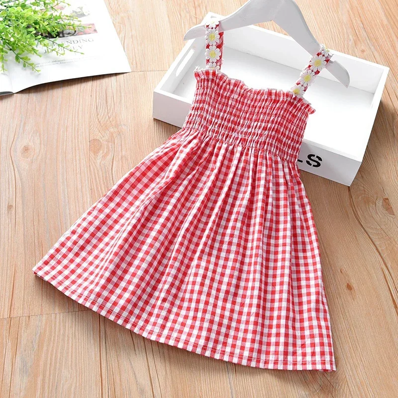 Summer Baby Girls Dresses Cute Flower Camisole Little Princess Dresse For Girl Birthday Party Gift 1 2 3 4 5 6 Years Kid Clothes