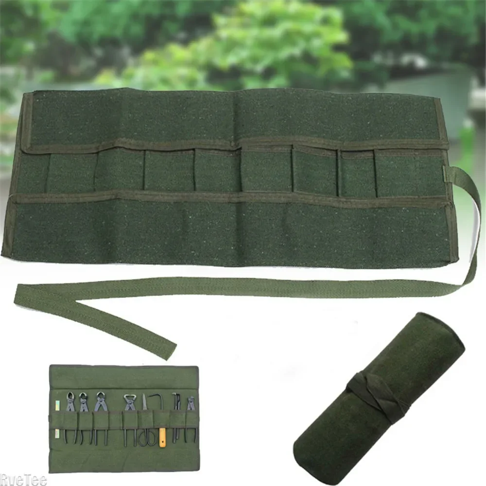 

600x430mm Garden Bonsai Tools Storage Roll Bag Flowerpot Tweezers Scraper Rake Spade Collect Carrying Bag